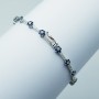 TENNIS BRACELET with CERTIFIED DIAMONDS and SAPPHIERS