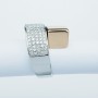 Anello in Oro 18 kt con Diamanti Certificati - Modello (Bicolor)