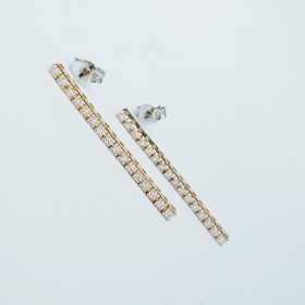 ORECCHINI TENNIS in ORO 18 kt con DIAMANTI CERTIFICATI - Modello (Tennis)