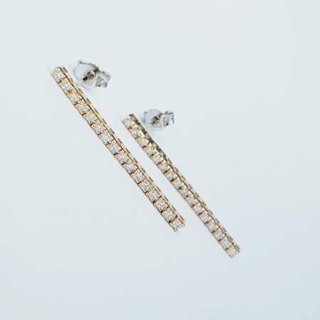18 kt GOLD TENNIS EARRINGS with CERTIFIED DIAMONDS - Model (Tennis)