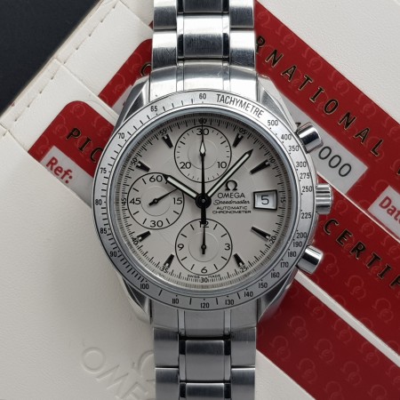Omega Speedmaster Date 321130 40mm Set complet Très bon état acier stahl CV1467