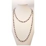 Collier perle et améthyste avec inserts plaqués or rhodié-120cm