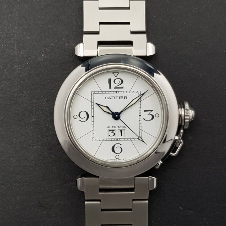 Cartier Pasha Big Data 2475 Nos Très bon état acier stahl Diam1563