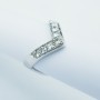 18kt Gold Ring with Certified Diamonds 0.72 ct Total - Model (Arrow)