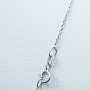 18 kt White Gold Heart Pendant Necklace with Sapphire and Certified Diamonds