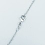 Collana Ciondolo Cuore in Oro Bianco 18 kt con Zaffiro e Diamanti Certificati