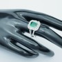 Anello in Oro 18kt con Smeraldo e Diamanti Certificati - Modello (Berlino)