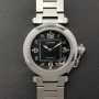 Cartier Pasha 2324 35mm Very Good condition stahl steel 189Clfeb2