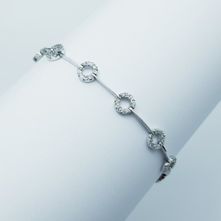 Bracelet in 18 kt White Gold and Diamonds 1.00 ct Total G VS1