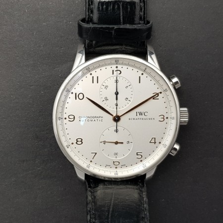 IWC Portuguese Chronograph Iw371401 Good condition stahl steel 20442Aef3