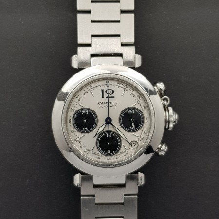 Cartier Pasha Chronograph Good Condition Sthal Stell 20410aef3