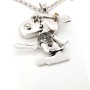 Pendentif Snoopy en or GR 21.30 diamants 0.35