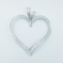 18 kt White Gold Heart Pendant with Certified Diamonds