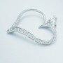 Ciondolo Cuore in Oro Bianco 18 kt con Diamanti Certificati