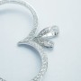 18 kt White Gold Heart Pendant with Certified Diamonds