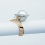 Anello Perla Tahiti in Oro 18kt con Diamanti Certificati - Modello (Calla)
