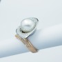 Tahitian Pearl Ring in 18kt Gold with Certified Diamonds - Model (Calla)