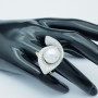 Anello Perla Tahiti in Oro 18kt con Diamanti Certificati - Modello (Calla)