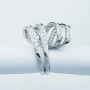 Bague en or 18kt avec diamants certifiés 3,12 ct au total - Modèle (rubans)