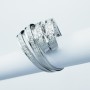 Anello in Oro 18kt con Diamanti Certificati 3.12 ct Tot. - Modello (Nastri)