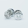 BOUCLES D'OREILLES EN OR 18 kt avec DIAMANTS CERTIFIÉS - Modèle (Oignon)