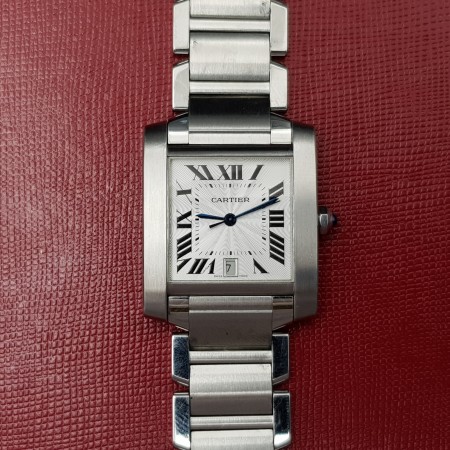 Cartier Tank Francaise 2302 28mm Avec Papier Automatique Très Bon état acier 145CLApri