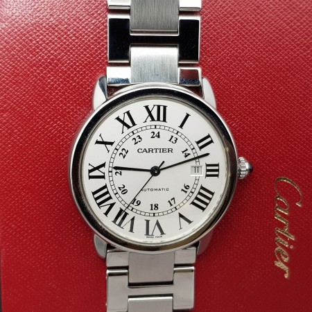Cartier Ronde Solo 42mm 3802 Avec papier Très bon état acier stahl 123CLApri