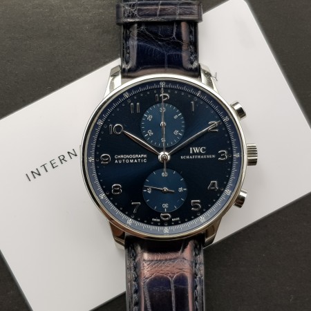 IWC Chronograph Portuguese IW371491 With Card Mint condition stahl steel 85CLApri