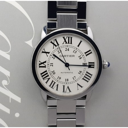 Cartier Ronde Solo Xl 3517 42mm Avec papier Bon état acier 122CLApri