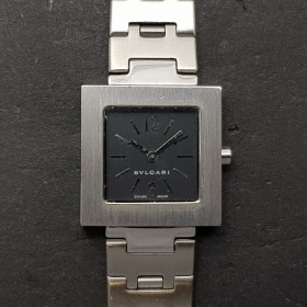 Bulgari Square Quadrado Ladies SQ22SS 22mm Bon état acier Diam1614
