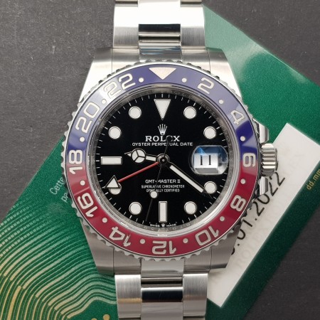 Rolex GMT-Master II Pepsi 126710BLRO With Card Very Good condition stahl steel Diam1608