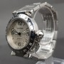 Cartier Pasha Gmt 2377 35mm Avec papier Très bon état Stahl Acier 52CLApri