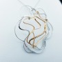 Collana Ciondolo in Oro 18 kt con Diamanti Certificati - Modello (Nuvola)