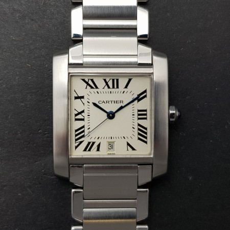 Cartier Tank Francaise 2302 28mm Bon état acier 144CLApri