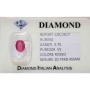 Ruby oval cut 3.75 carats in certified BLISTER