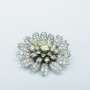 Spilla Fiore in Platino con Diamanti Certificati