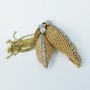 Spilla Foglie in Oro Bianco 18 kt con Diamanti Certificati