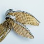 Spilla Foglie in Oro Bianco 18 kt con Diamanti Certificati