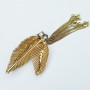 Spilla Foglie in Oro Bianco 18 kt con Diamanti Certificati