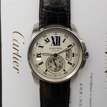 Cartier Calibre de Cartier 42mm Avec papier Très bon état Acier Stahl 231Afr
