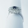 18 kt Gold Ring with Sapphire and Certified Diamonds - Model (Pink)