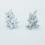 18 KT White Gold Earrings with Certified Diamonds 4.75 ct Total