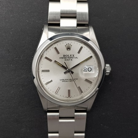 Rolex Oyster Perpetual Date 1500 34mm Bon état acier stahl MrcLu03