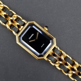 Montre Chanel Première Cuir Plaqué Quartz Taille L Cuir Plaqué Or Premiere H0001 Mint condition stahl steel X28