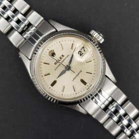 Rolex Oyster Perpetual Lady Date 6517 26mm Bon état acier stahl X2