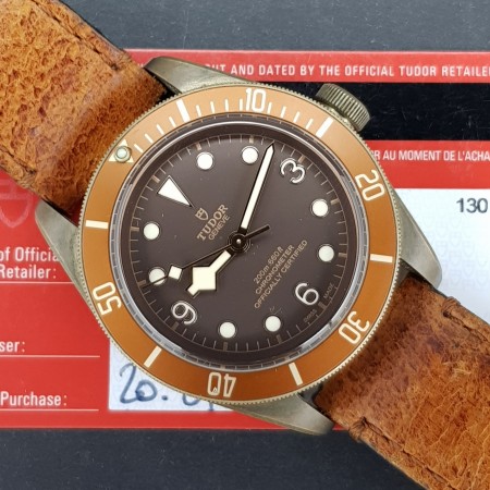 Tudor Black Bay Bronze Heritage Black Bay 79250BM 43mm Avec carte Bon état Bronze X216
