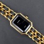 Chanel Première Montre Femme Cuir Plaqué Quartz Taille L Cuir Plaqué Or Premiere H0001 Bon état acier X34