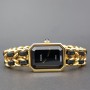 Chanel Première Montre Femme Cuir Plaqué Quartz Taille L Cuir Plaqué Or Premiere H0001 Bon état acier X34