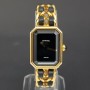 Chanel Première Plated Leather Quartz Ladies Watch Size L Gold Plated Leather Premiere H0001 Good condition stahl steel X34