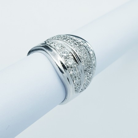 Bague en or 18 carats avec diamants certifiés - Modèle (Rod)